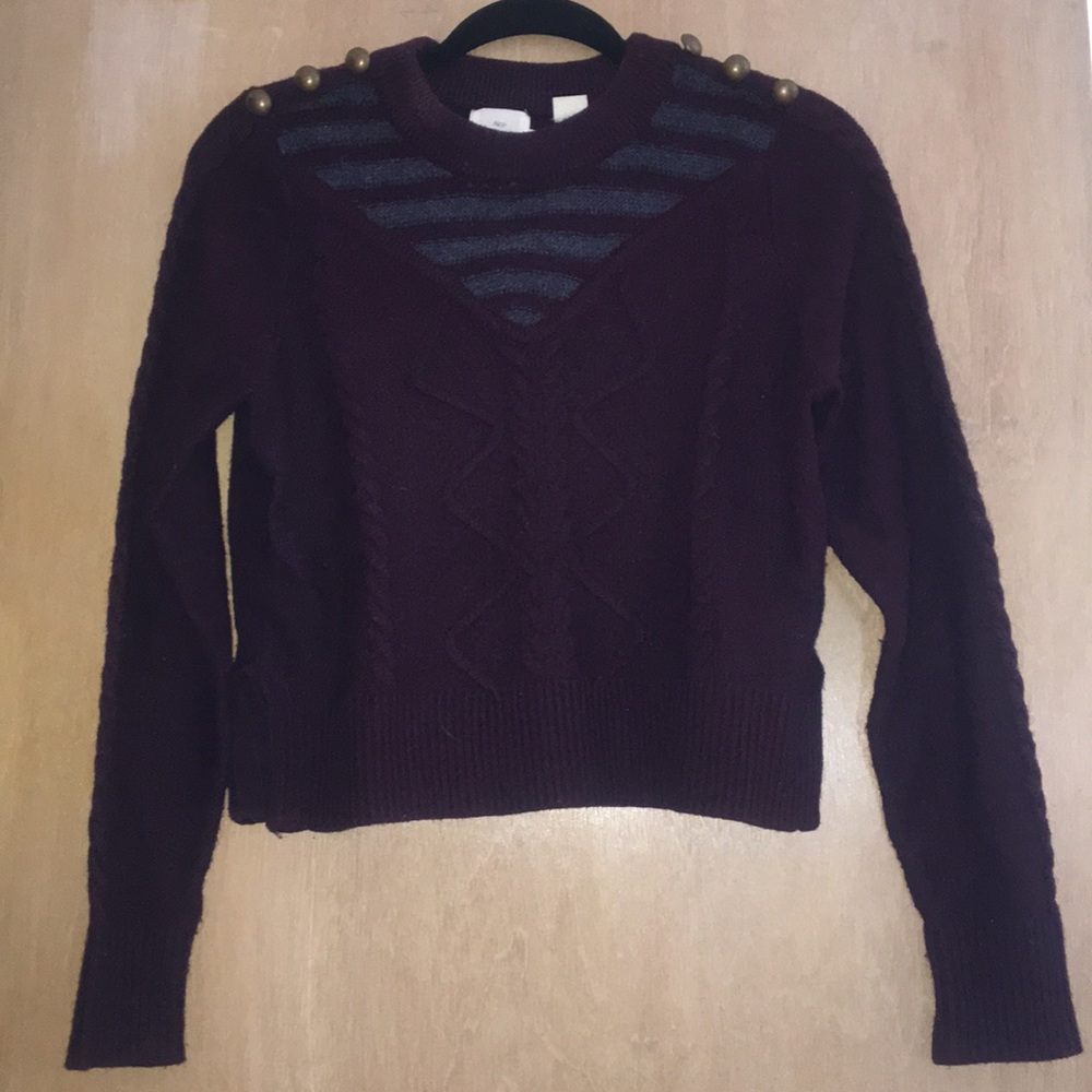 Purple wool pullover sweater